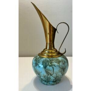 Vintage Delft Holland Hand Painted Pitcher Vase Mid Century